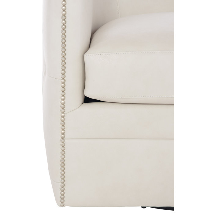 Bernhardt Palazzo Leather Swivel Barrel Chair Perigold